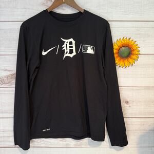 Nike‎ Detroit Tigers MLB Dri-FIT Long Sleeve T-Shirt Medium